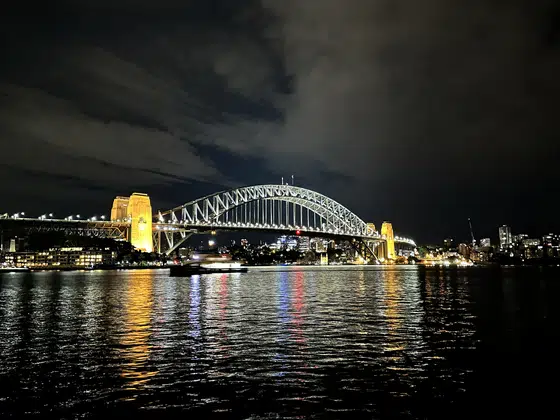 Sydney Harbour Bridge Night Reflections