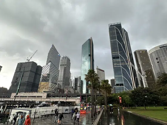 Sydney Harbour Modern Skyline Rain